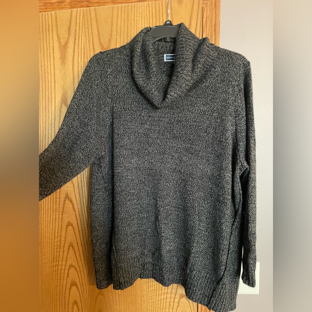 Plus size 2x Karen Scott Cowl neck marled sweater